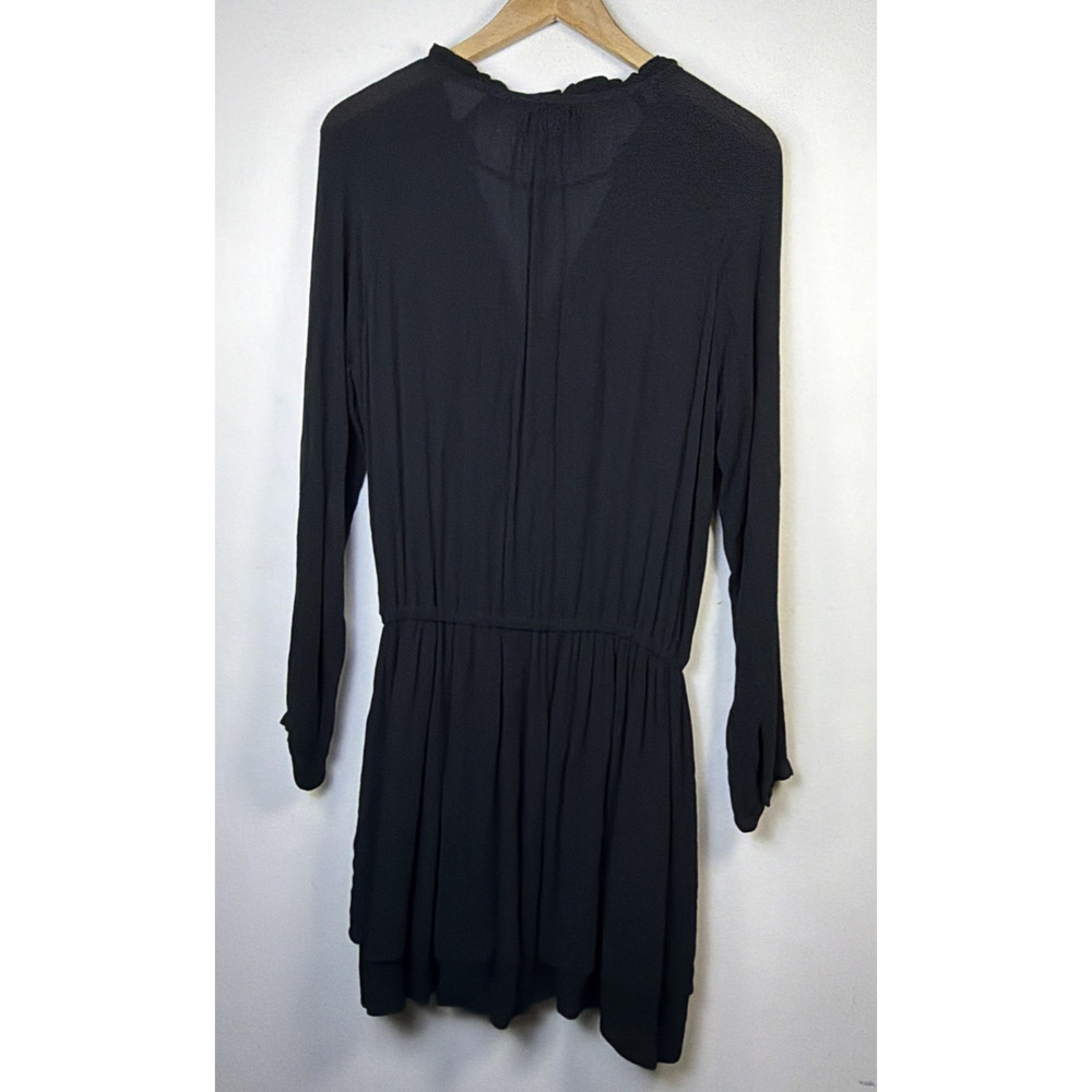 Rails Black Long Sleeve layered Mini Dress bohemian cottagecore victorian medium - Picture 8 of 12